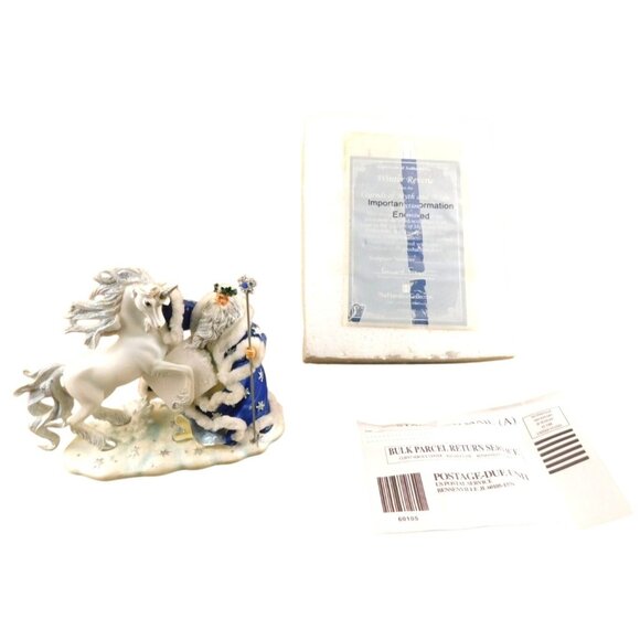 Hamilton Collection Legends of Myth and Magic Winter Reverie Figure COA Unicorn - Picture 1 of 8